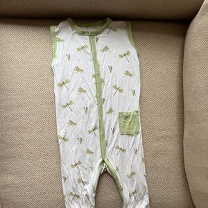 Kyte dragonfly Green and White Kids Pajamas